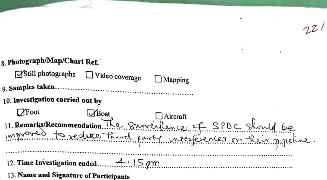 Incident evidence 6