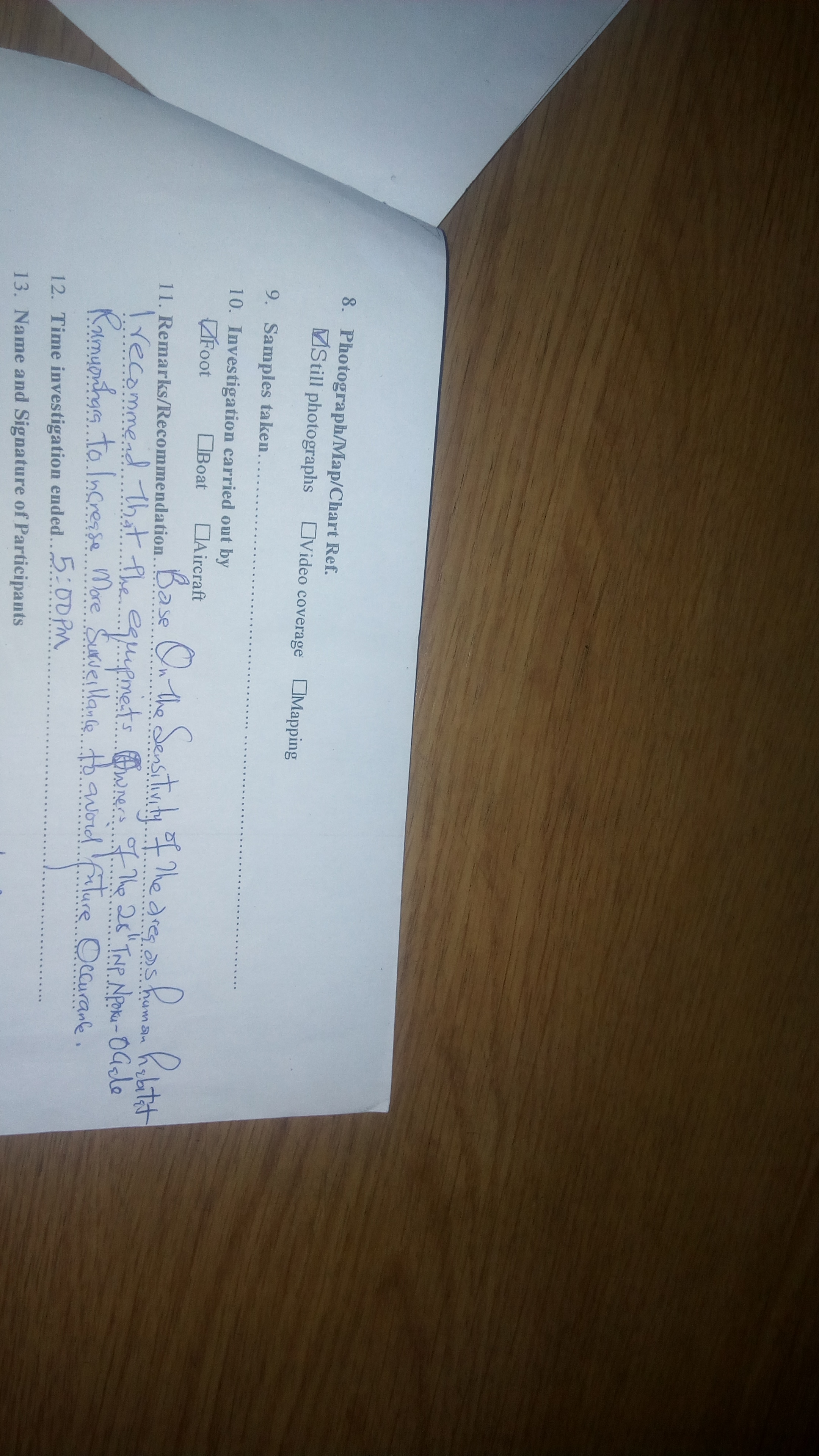 Incident evidence 8