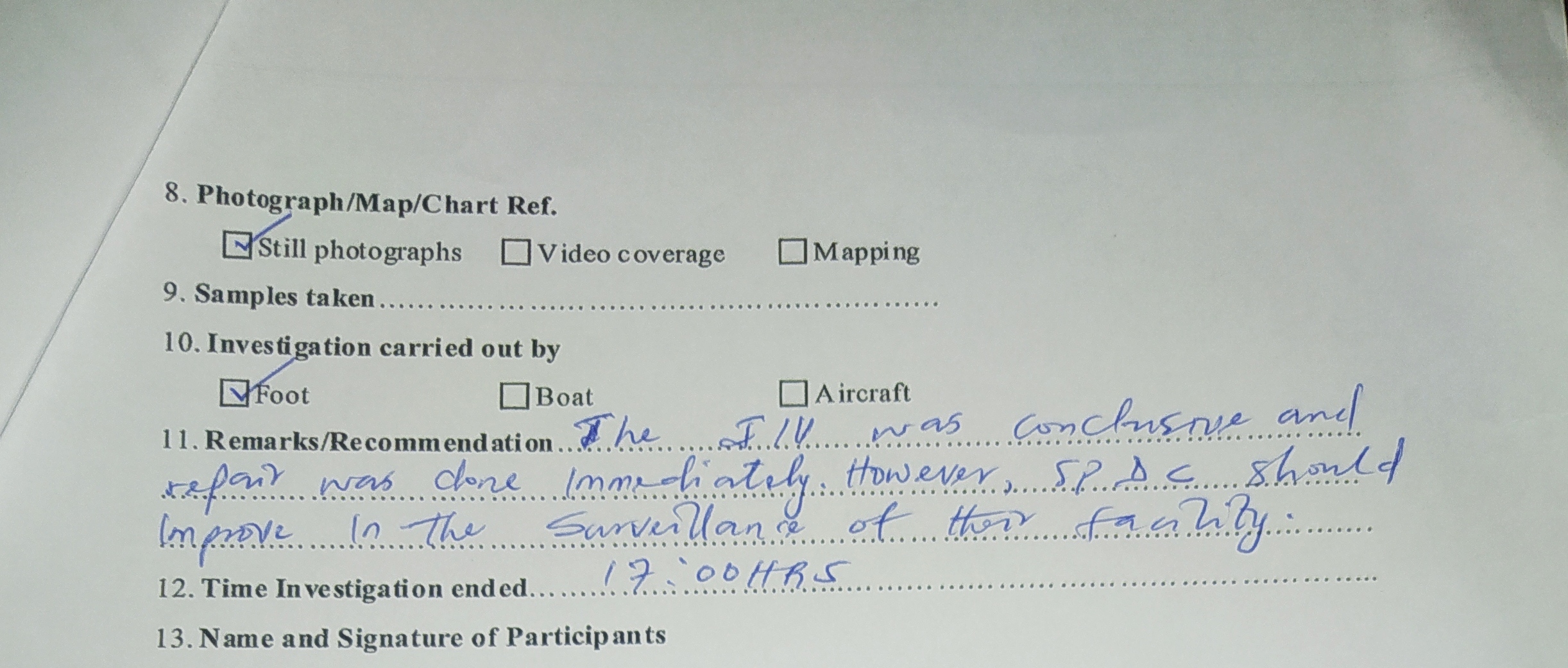 Incident evidence 7