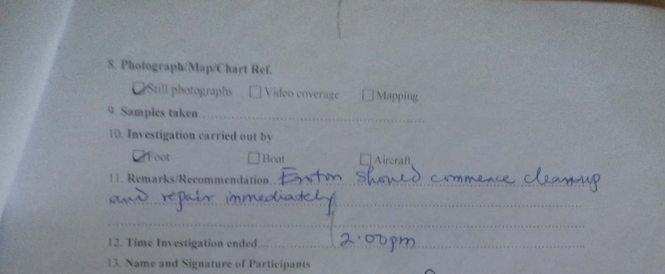 Incident evidence 6